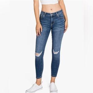 NWOT Celebrity Pink High Rose Ankle Skinny Jeans - Size 29